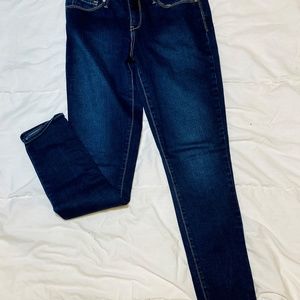 Ladies Denizen Levis Modern Skinny Jeans Dark Blue